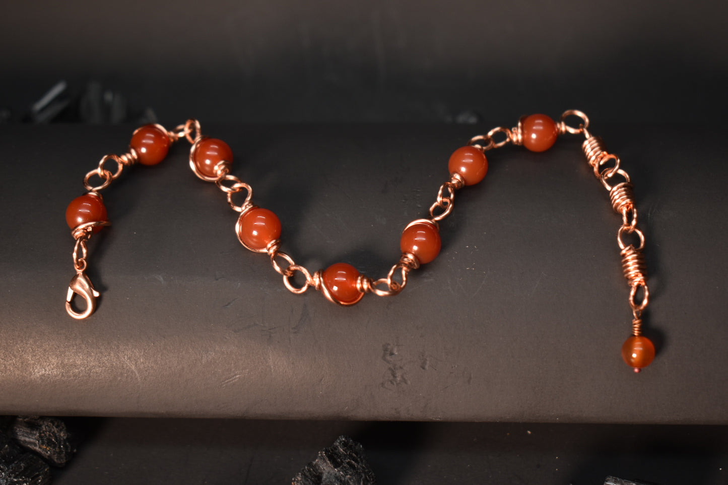 Carnelian - Kosmik Orbit Copper Bracelet