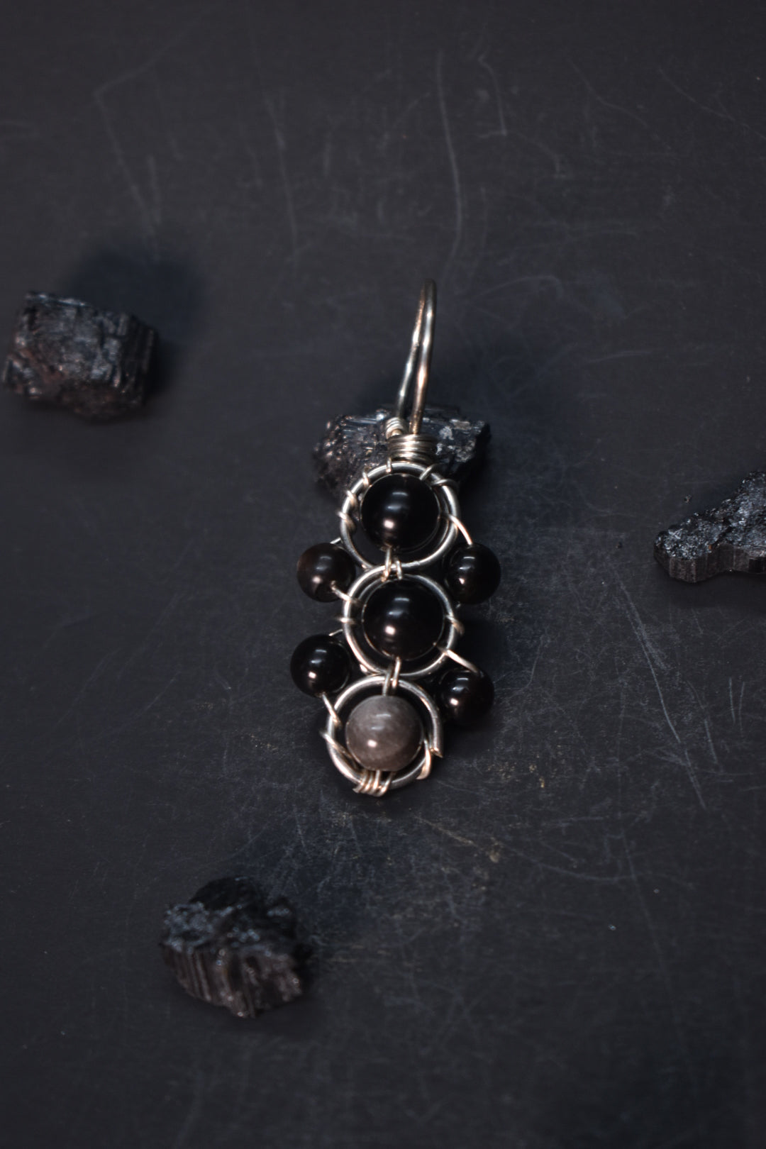 Obsidian- Helix of the Verdant Neteru Pendant