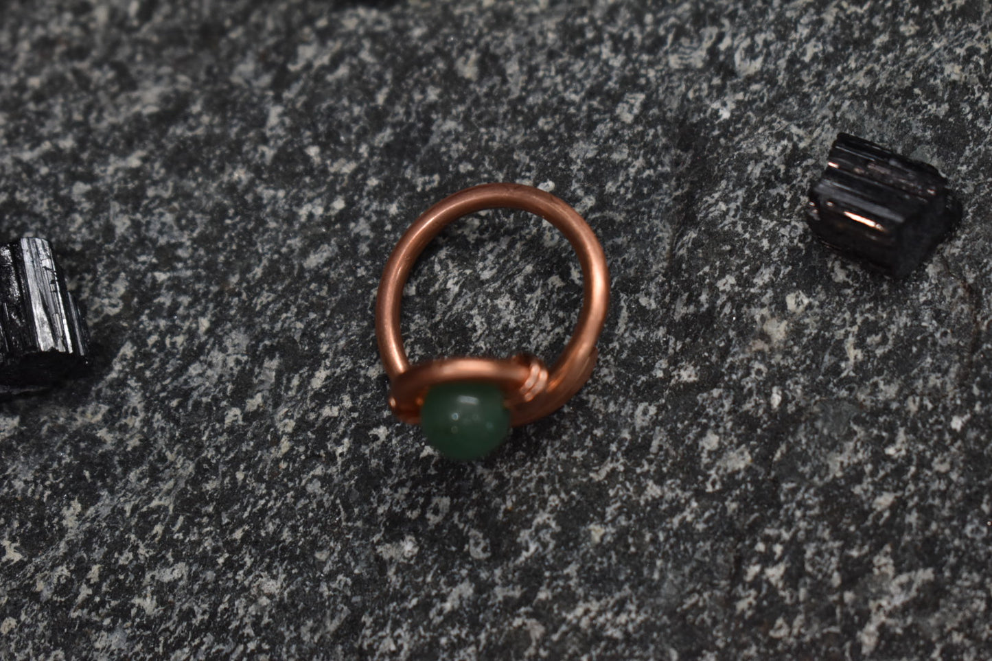 Green Aventurine - Kosmik Glyph Ring