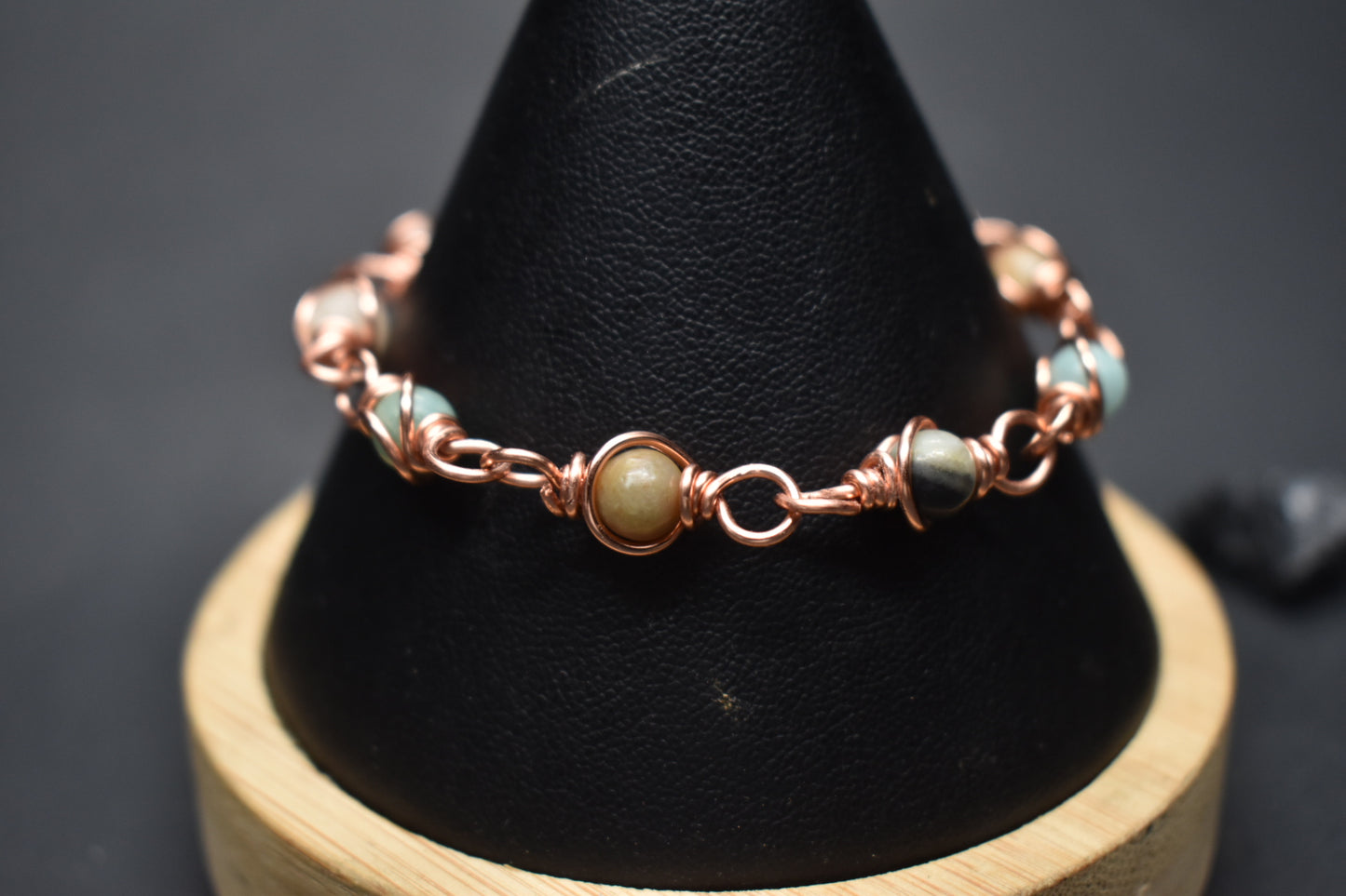 Amazonite- Kosmik Orbit Copper Bracelet