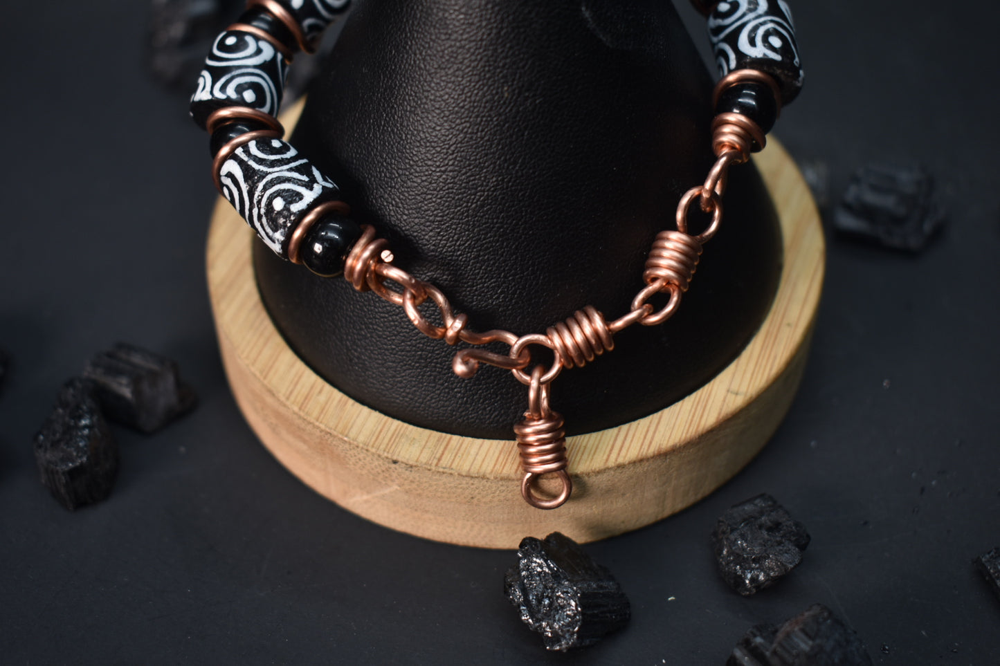 The Glyph of Continuum- Copper Clay Bracelet