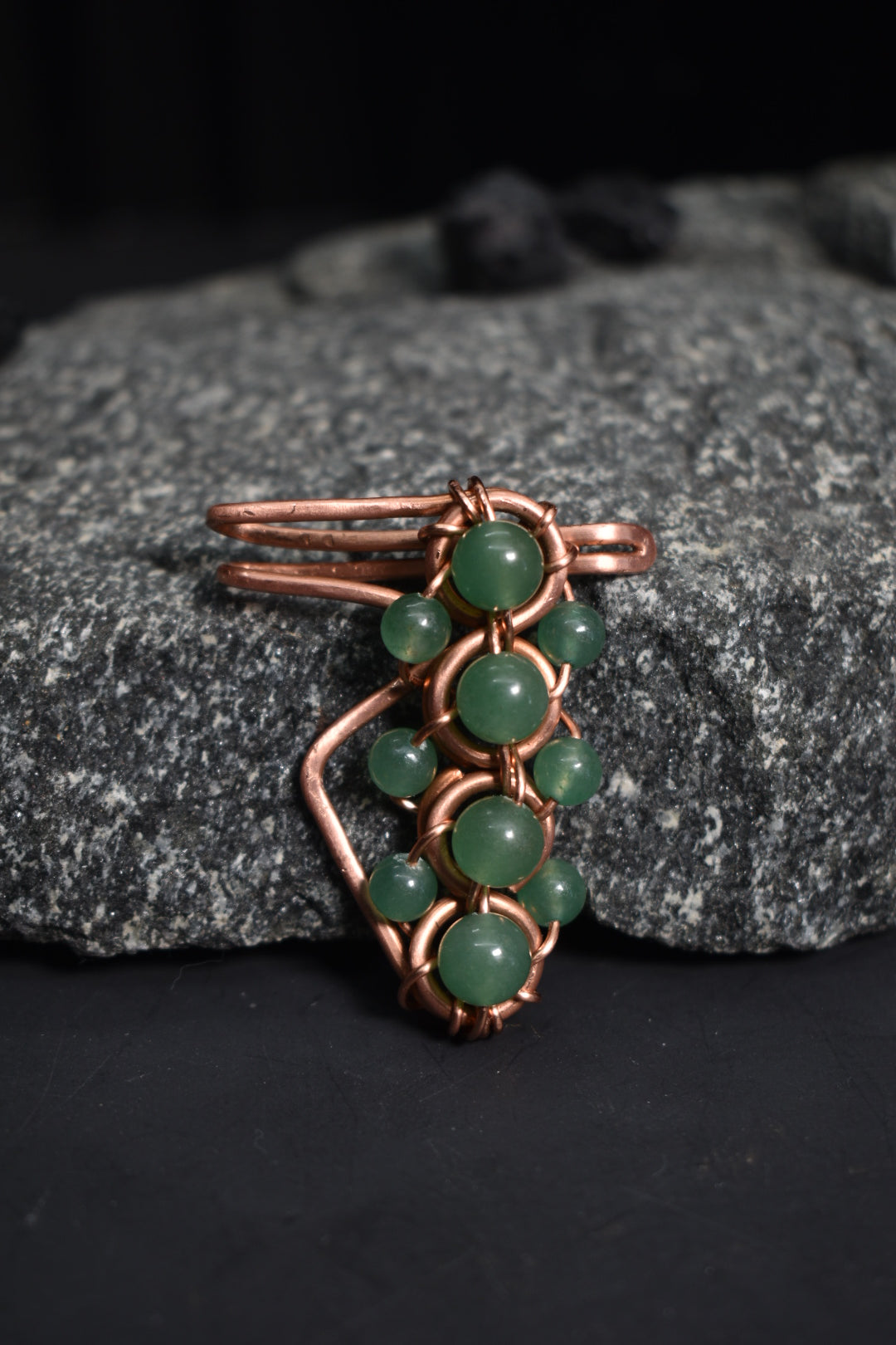 Green Aventurine - Helix Tie clip - KOSMIK COLLECTIONS