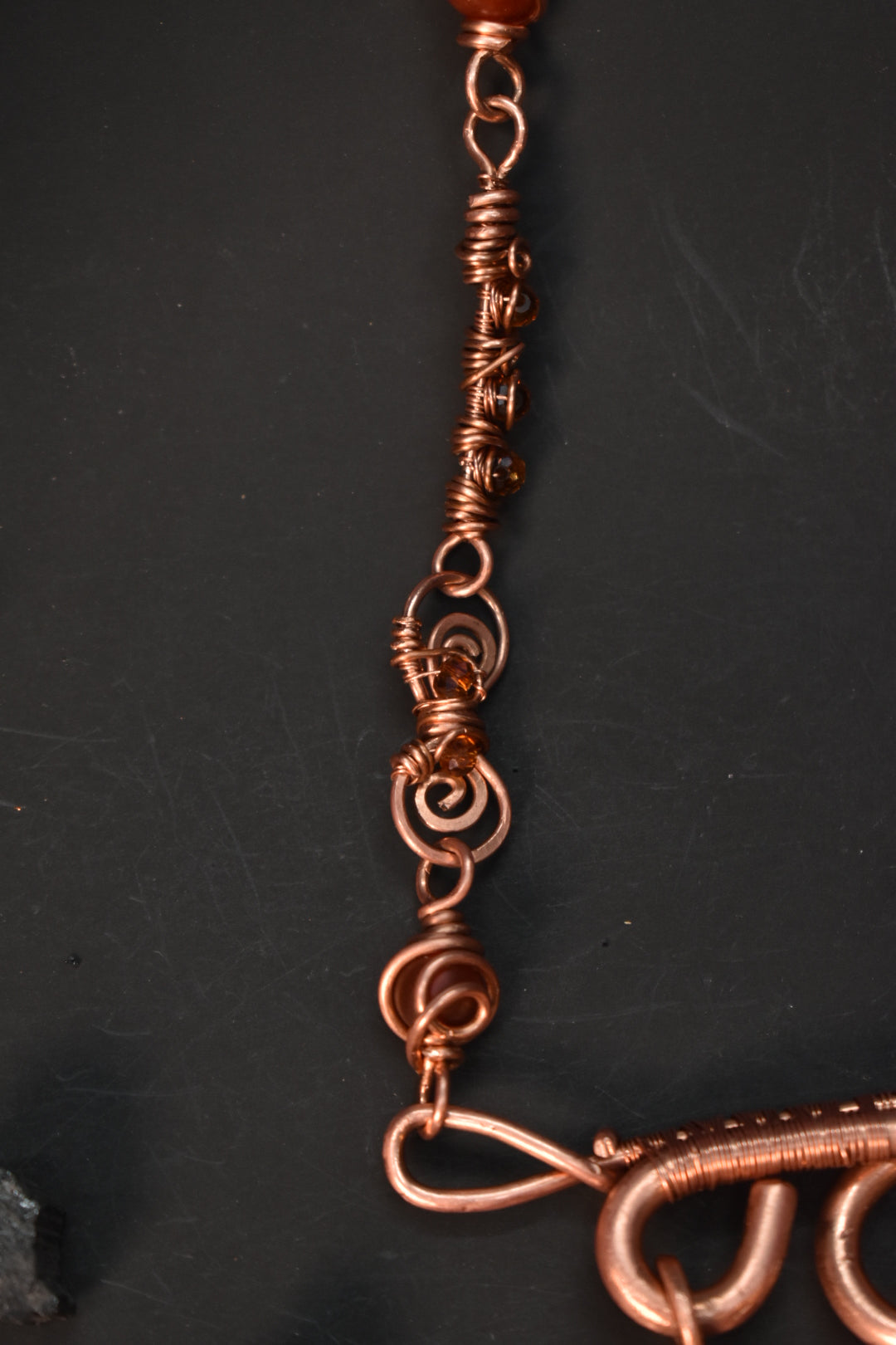 Carnelian- Stargate of the Red Sun: Copper Statement Necklace