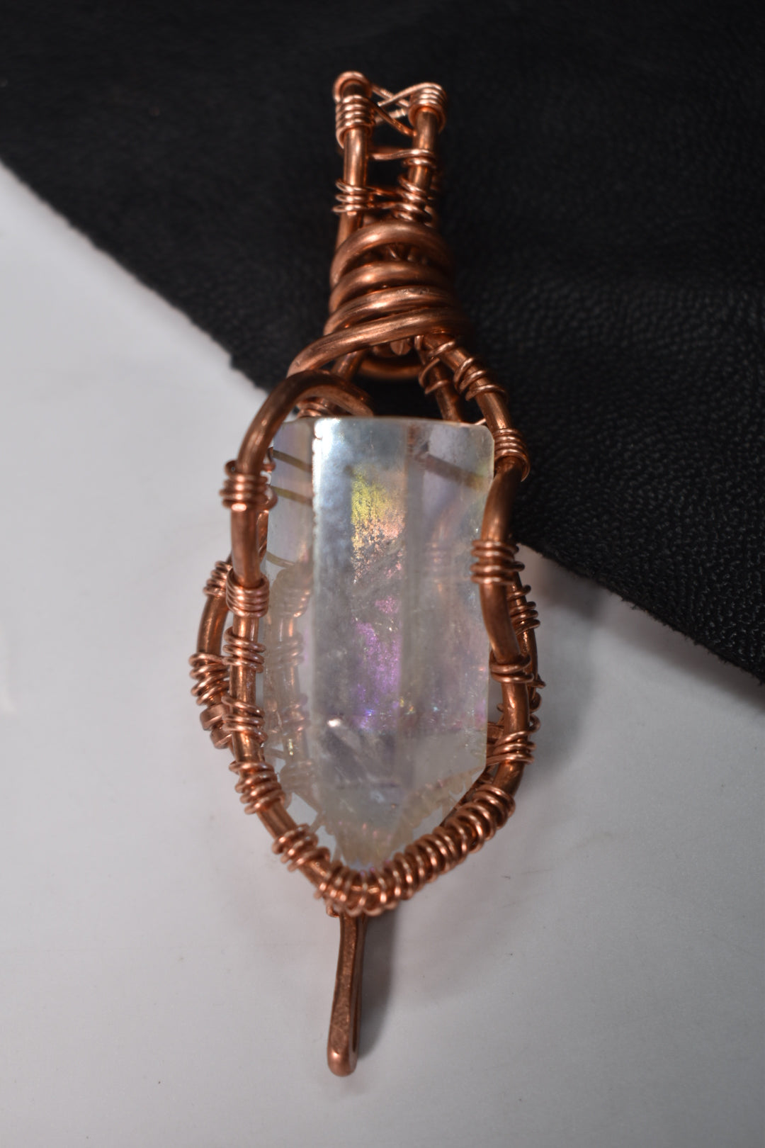 Angel Aura Quartz- Lantern Pendant