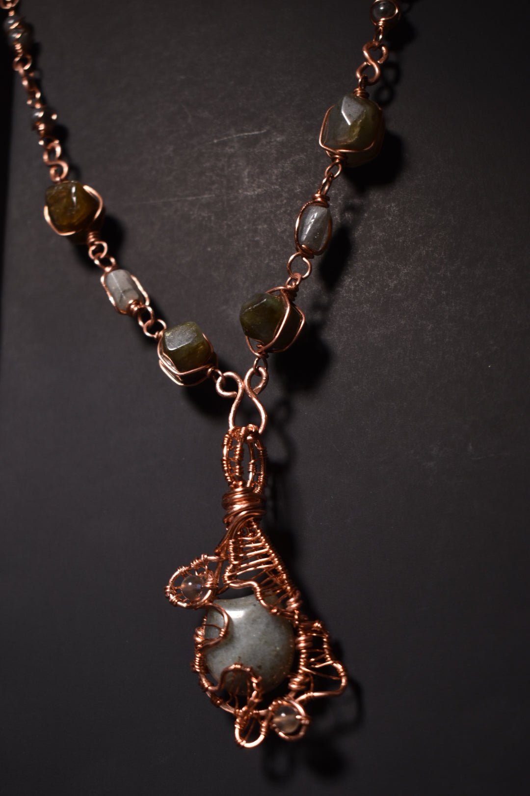 Labradorite — Celestial Relic: Copper Necklace