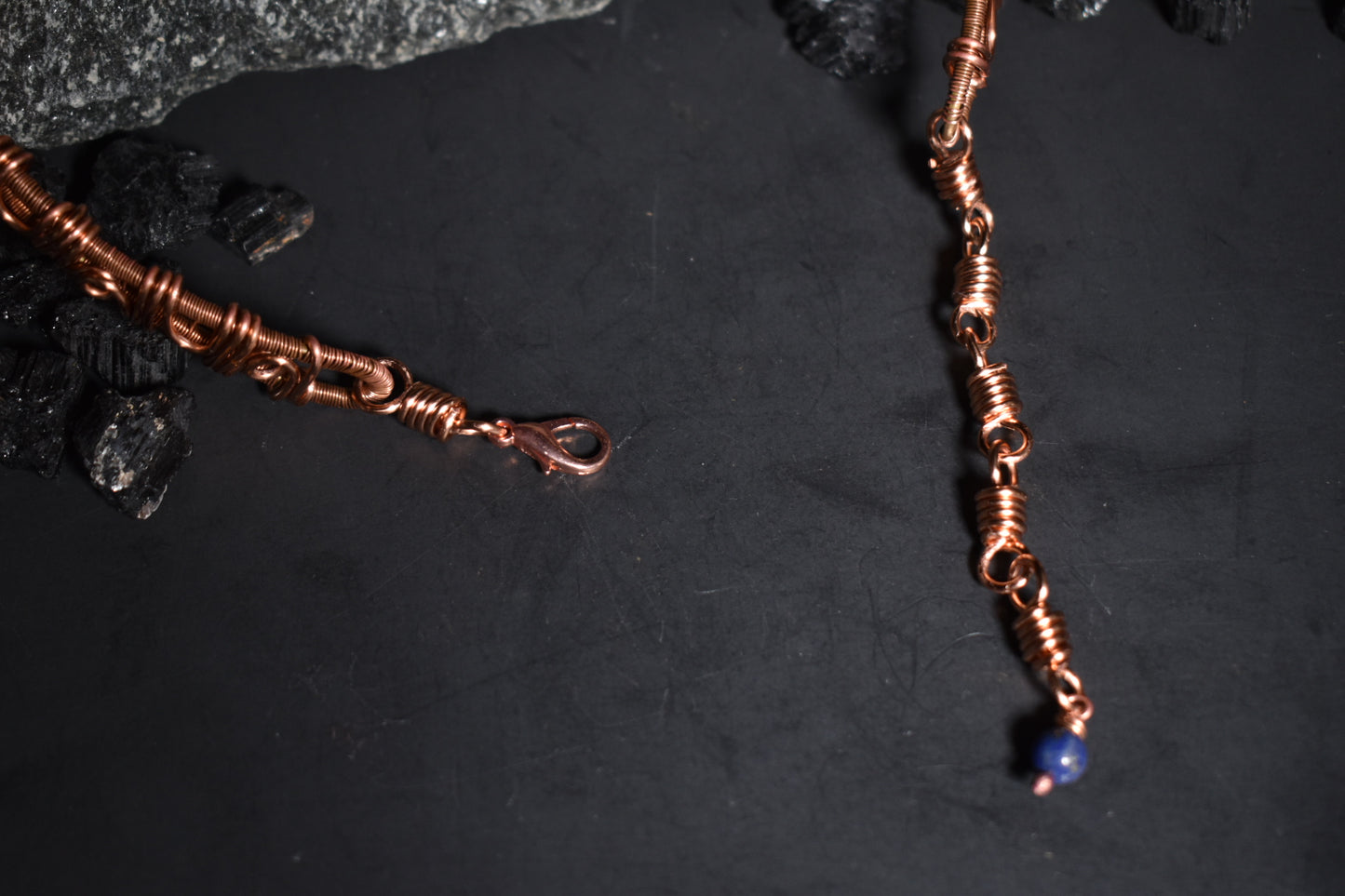Lapis Lazuli — Retrograde Copper/ Brass Collar Necklace 1 of 1 - KOSMIK COLLECTIONS