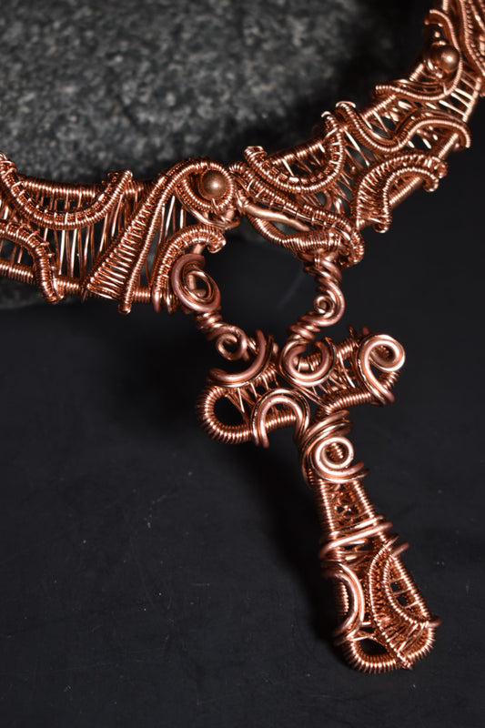 Eternal Stargate- Copper Torque Ritual Collar