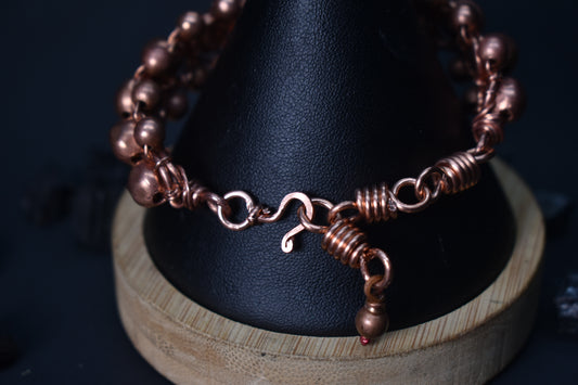 Helix of the Verdant Neteru- Copper Bracelet - KOSMIK COLLECTIONS