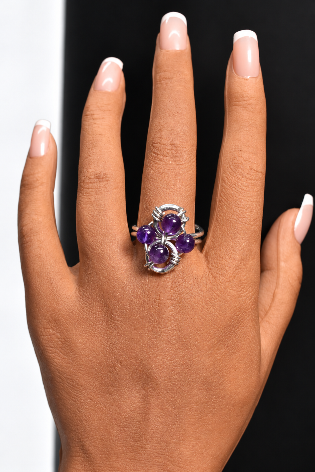 Helix- Adjustable Sterling Silver Ring - KOSMIK COLLECTIONS