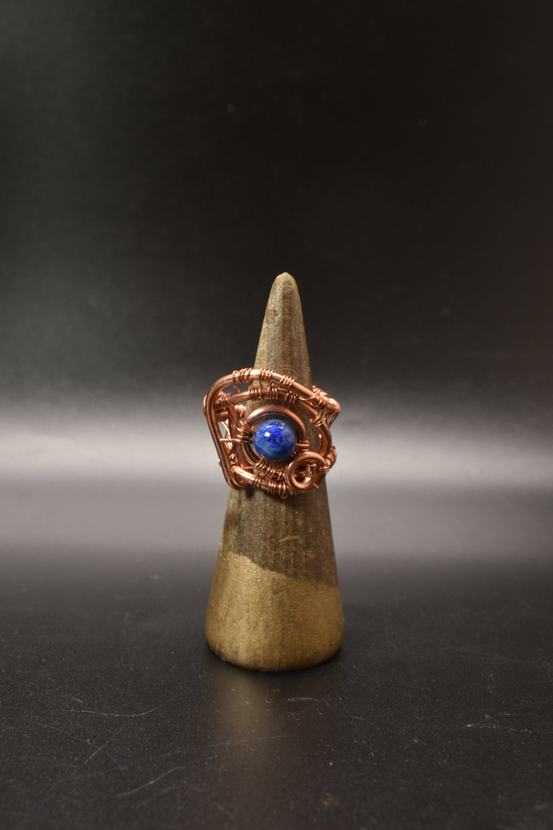 Lapis Lazuli Lyra — Copper Ring - KOSMIK COLLECTIONS