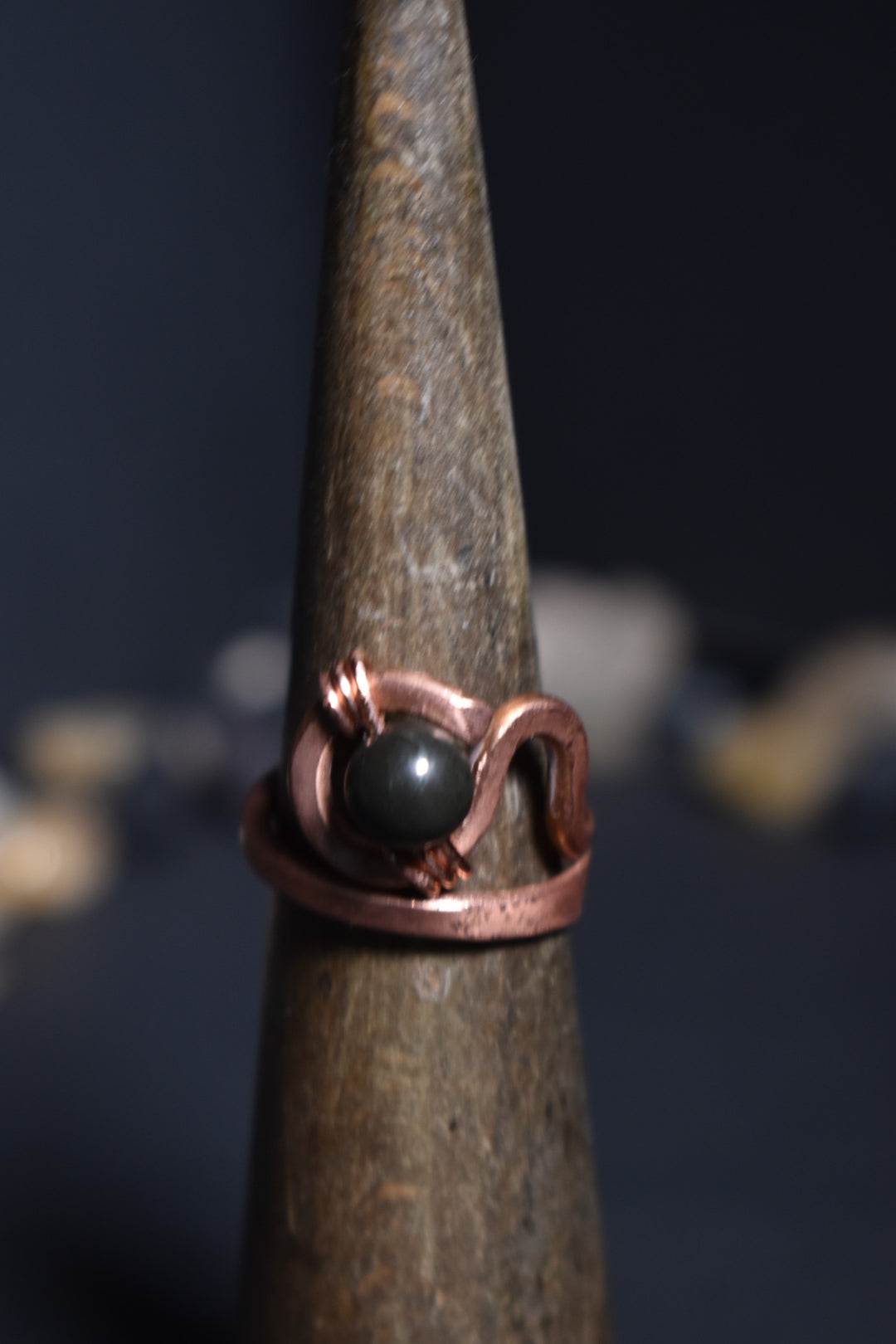 Ajna - Copper Adjustable Rings W/ Crystal Variants