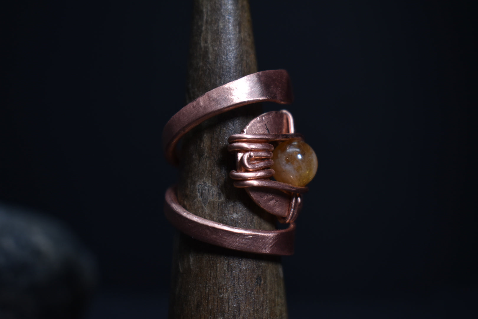 Solar Eye - Adjustable Copper Ring - KOSMIK COLLECTIONS