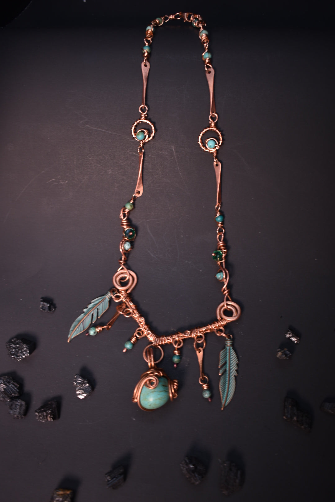 Turquoise- Sacred Traveler: Copper Statement Necklace