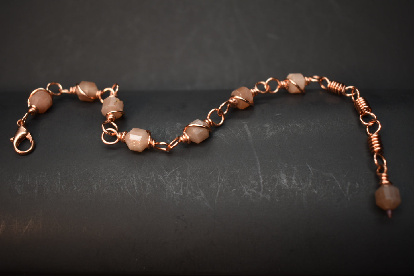 Sunstone- Orbit: Copper Bracelet