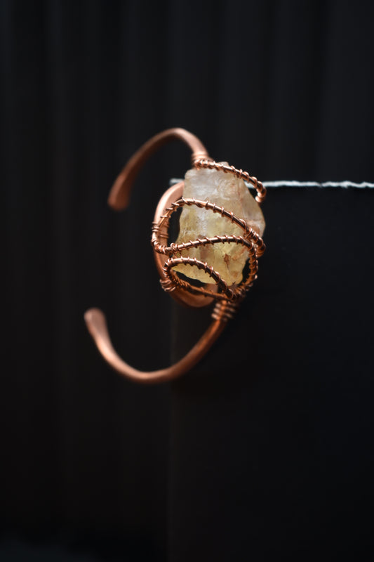 Citrine- The Orbit Current: Copper Bangle