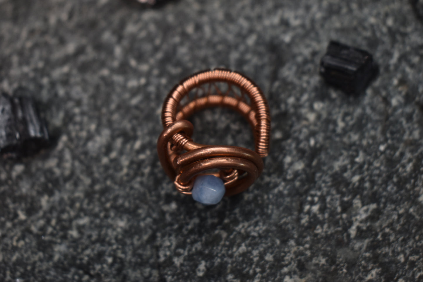 Aquamarine - Orbital Beacon Copper Ring