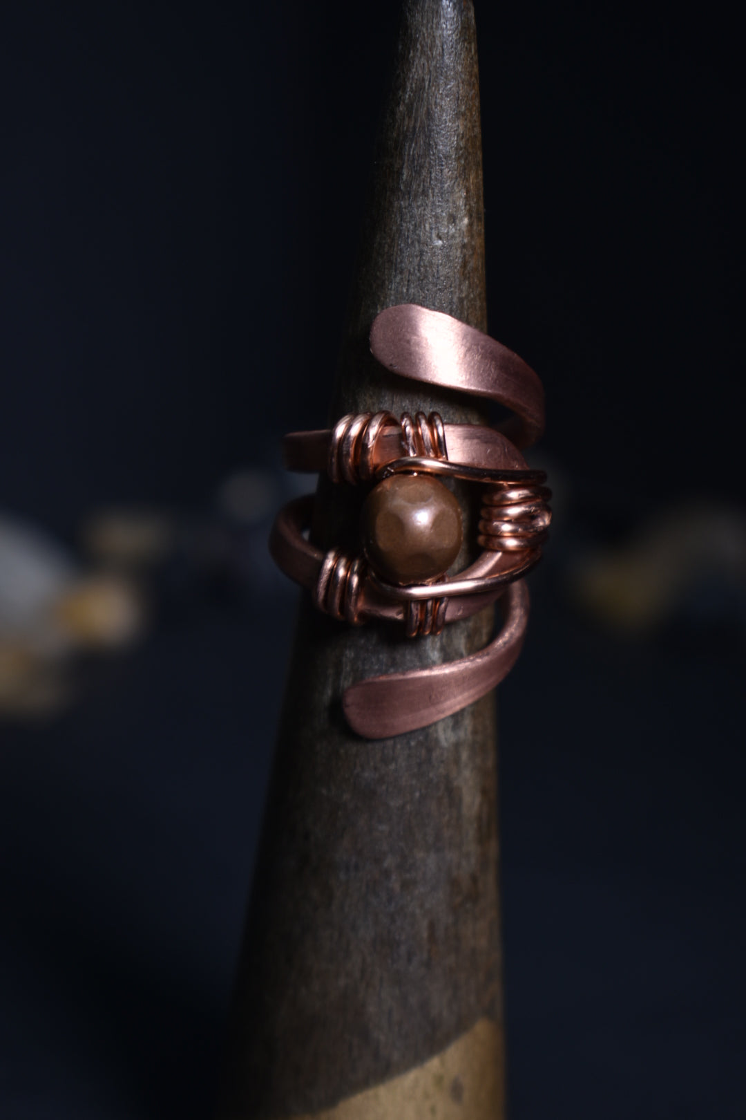 Solar Eye - Adjustable Copper Ring - KOSMIK COLLECTIONS