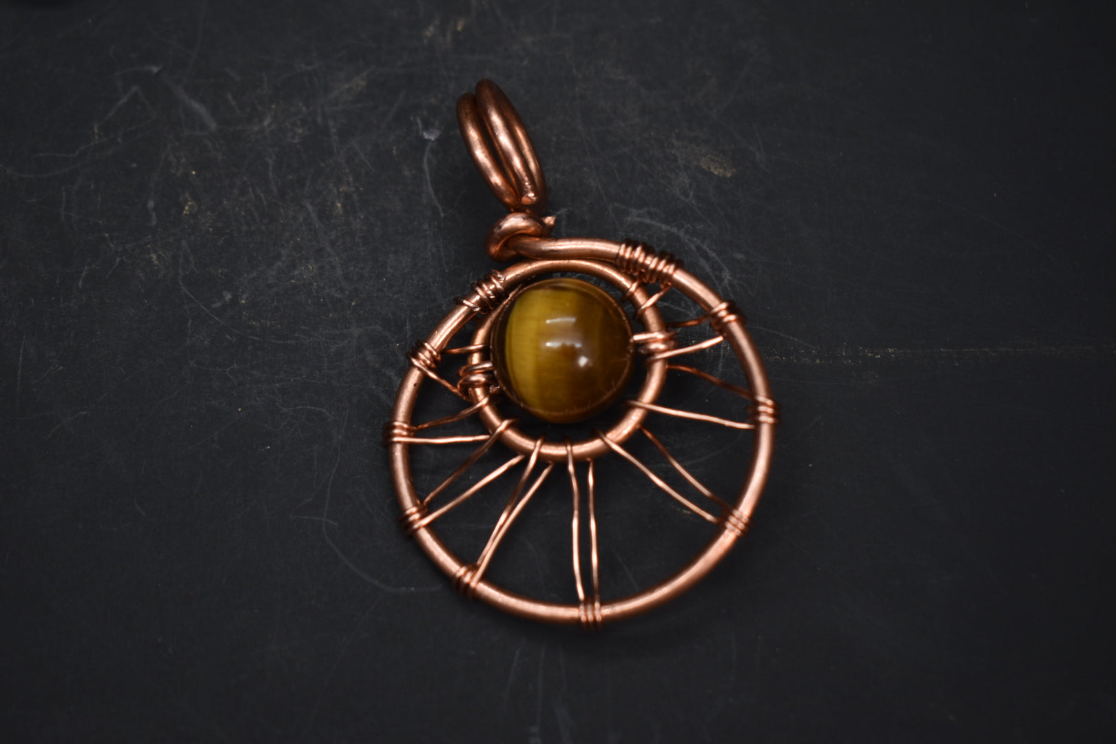 Tigers Eye — Solar Return Copper Pendant Necklace - KOSMIK COLLECTIONS