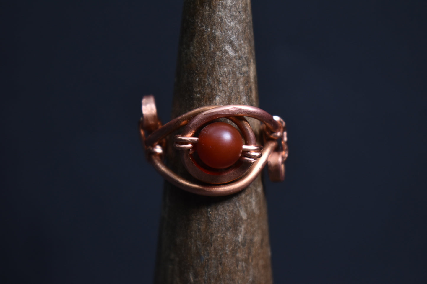 Solar Eye Nazar- Copper Adjustable Ring - KOSMIK COLLECTIONS