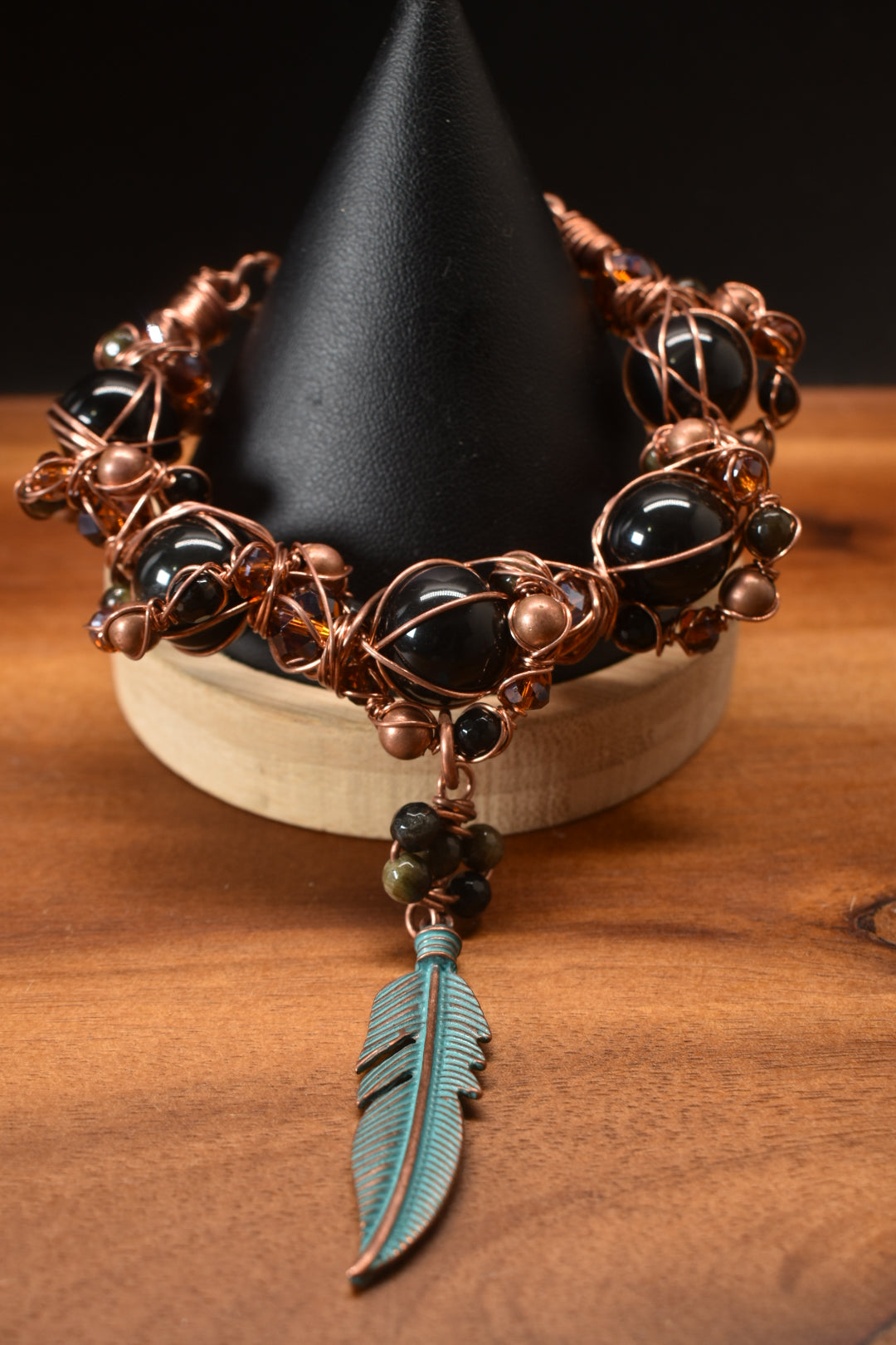 The Fairytale Talisman — Obsidian Copper Bracelet