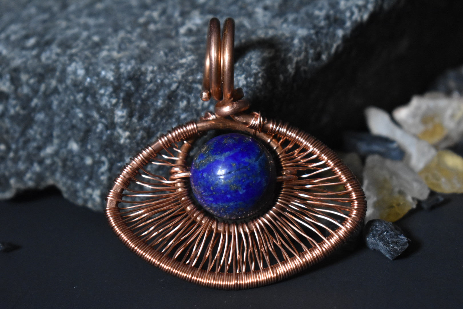 Solar Return Nazar- Copper Pendant Necklace - KOSMIK COLLECTIONS