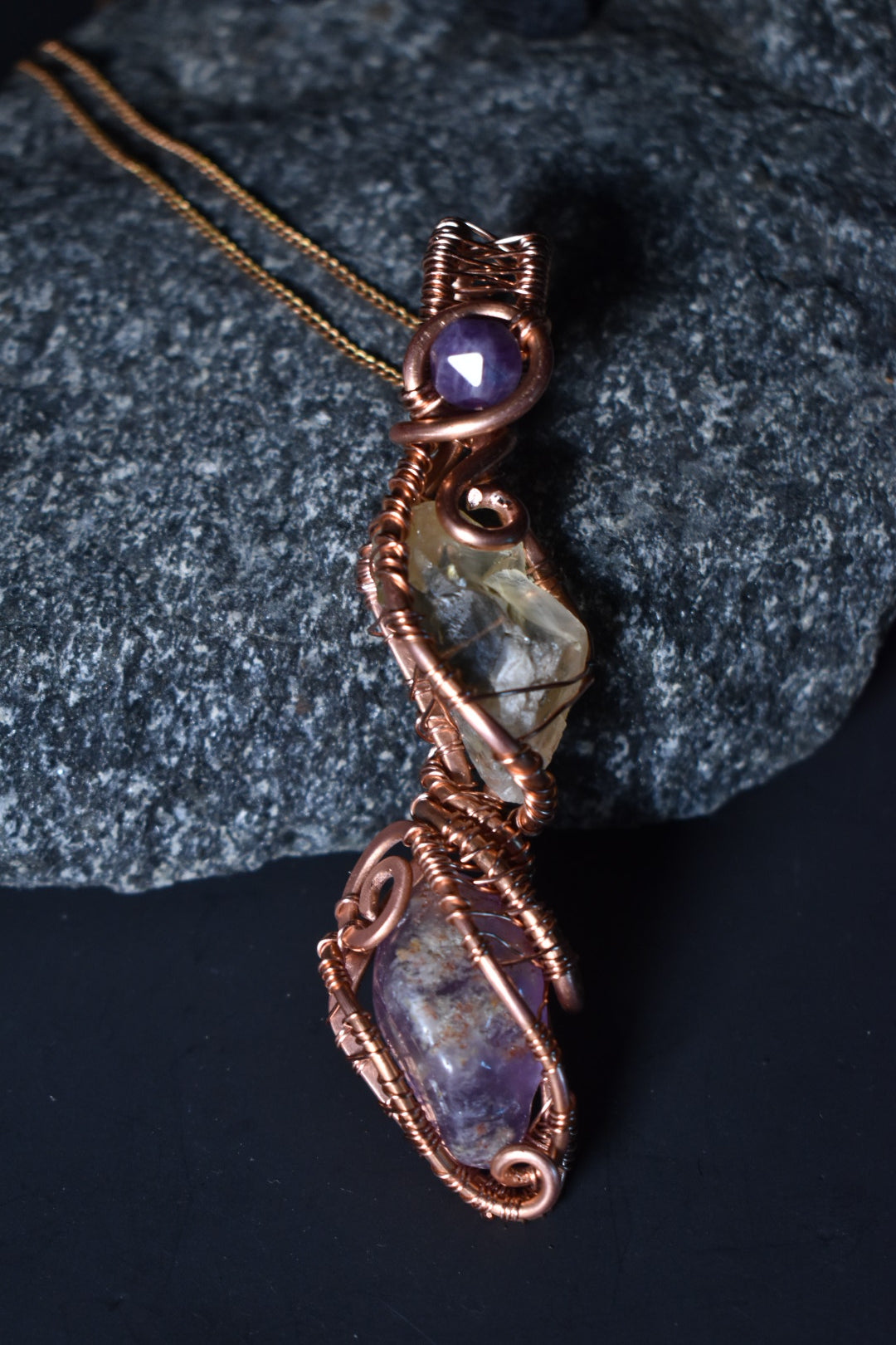 Amethyst — Inner Alchemist Copper Pendant Necklace