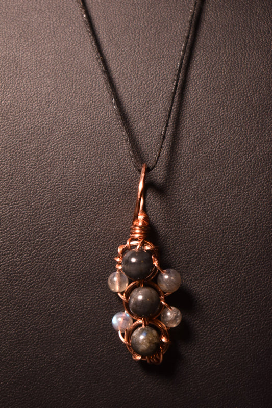Labradorite- Helix of the Verdant Neteru Pendant