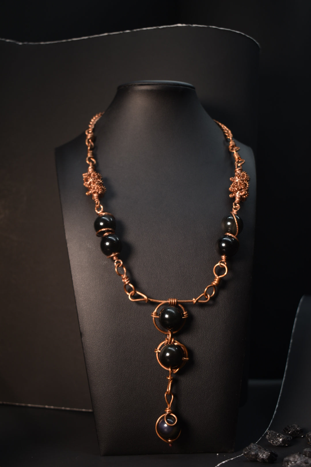 Andromeda — Obsidian Copper Necklace