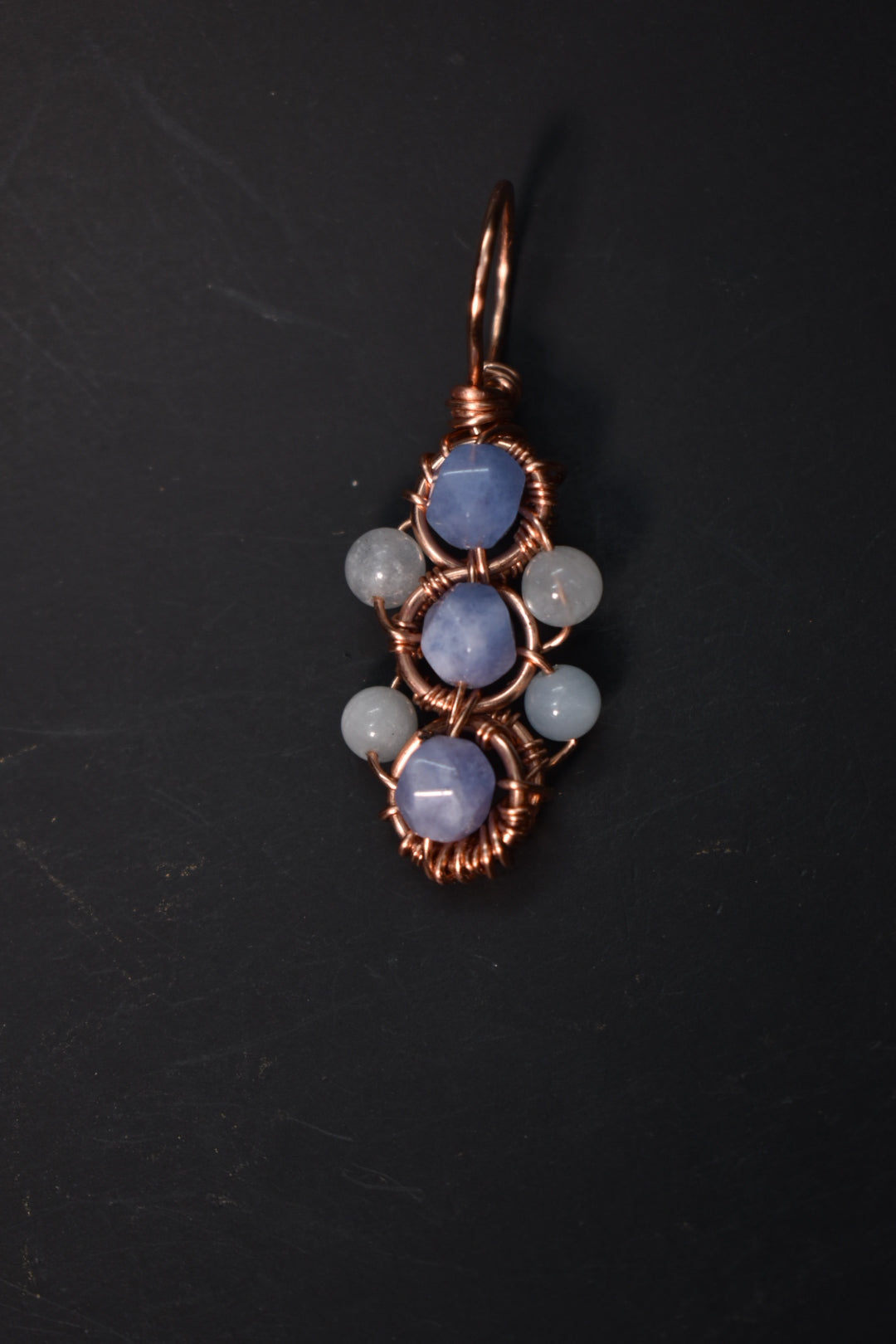 Aquamarine - Helix of the Verdant Neteru Copper Pendant