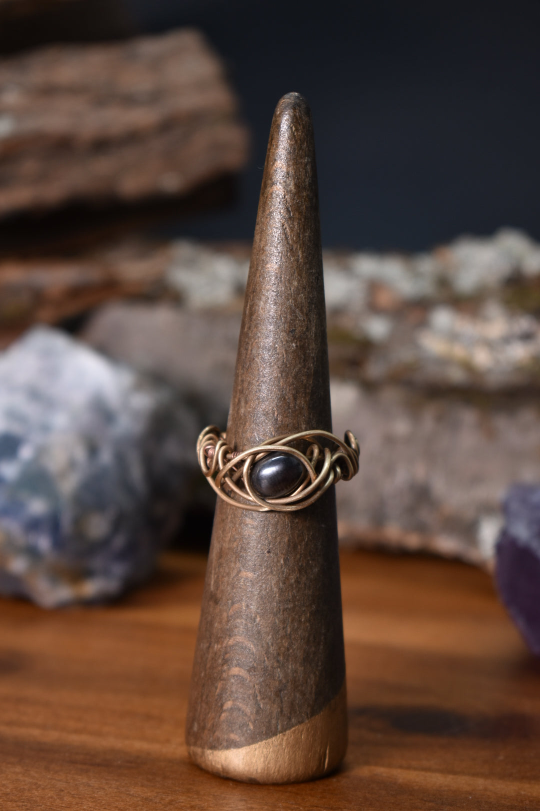 Hemitite — Nebula Brass Ring - KOSMIK COLLECTIONS