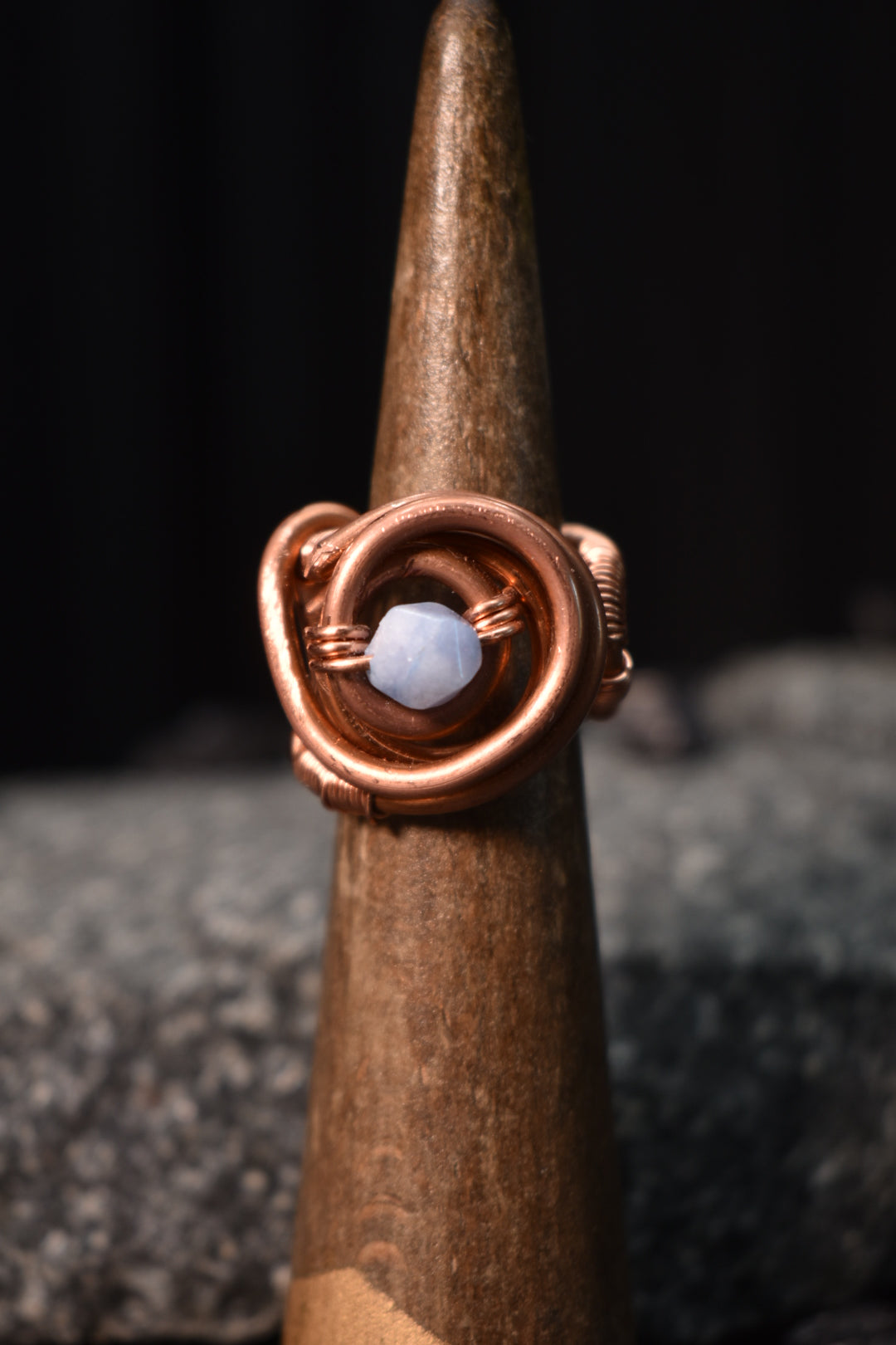 Aquamarine - Orbital Beacon Copper Ring