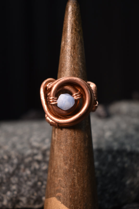 Aquamarine - Orbital Beacon Copper Ring