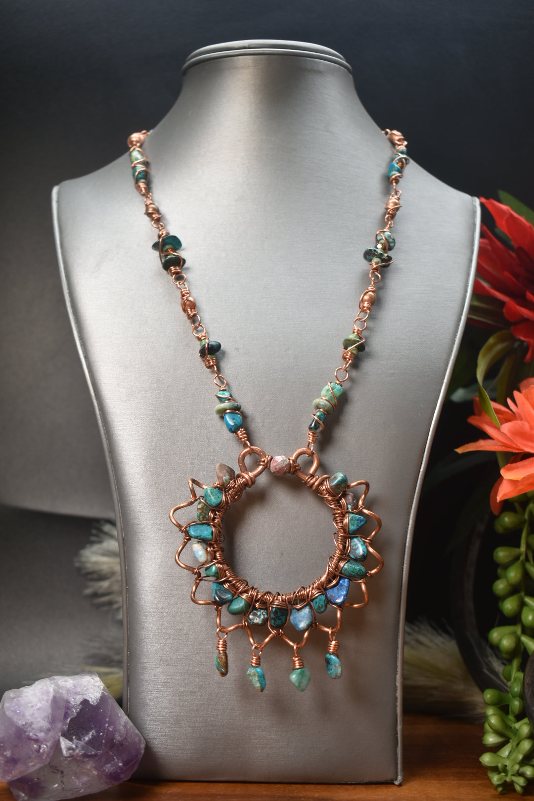 Chrysocolla copper mandala - KOSMIK COLLECTIONS