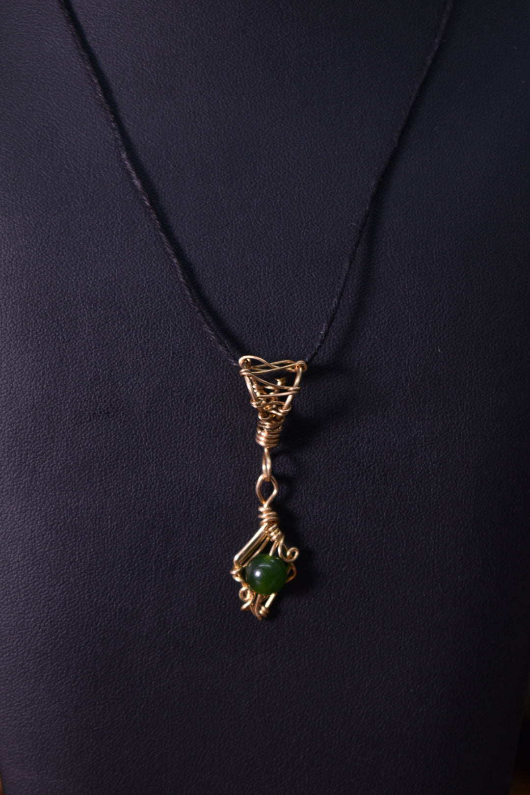 Jade Kosmik Kite — Brass Pendant Necklace - KOSMIK COLLECTIONS