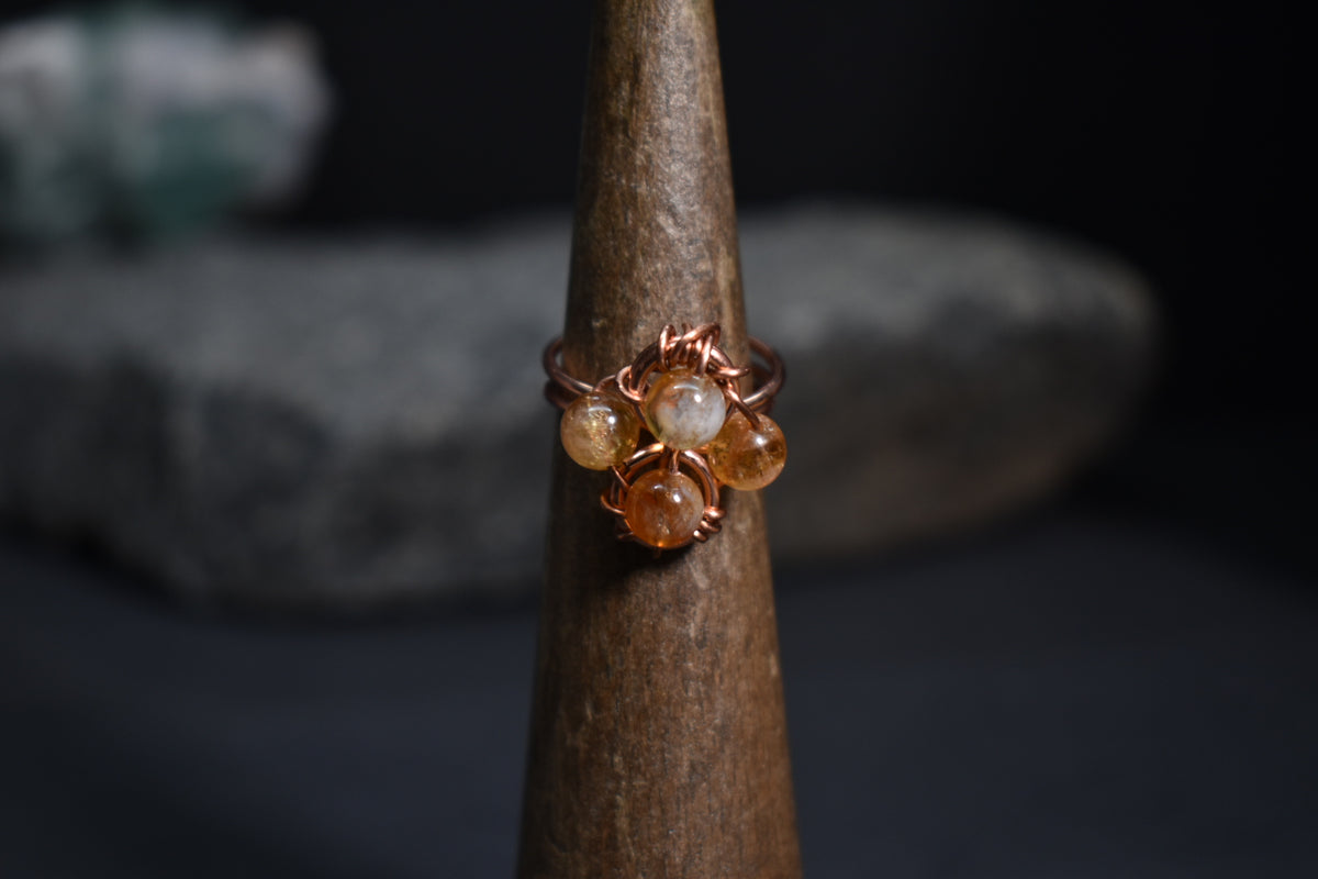 Helix- Adjustable Copper Ring - KOSMIK COLLECTIONS
