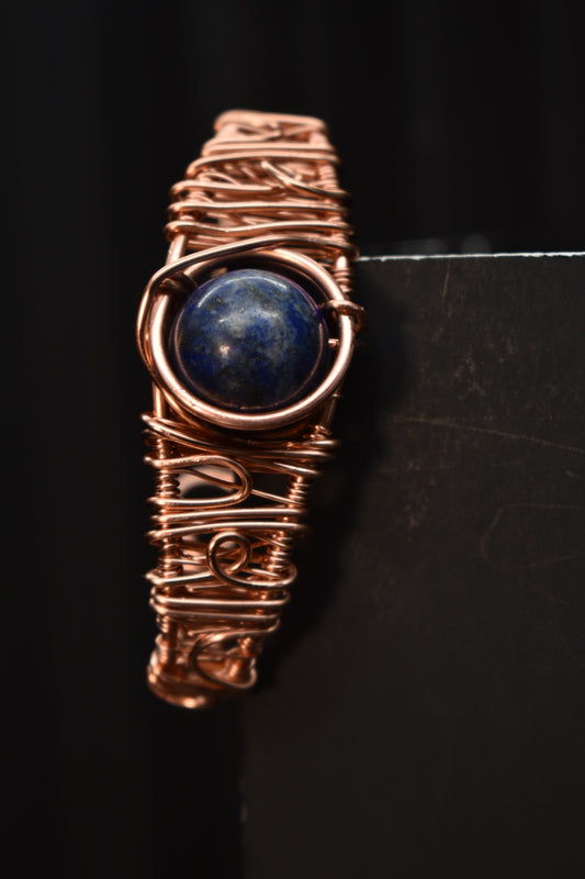 Lapis Lazuli — Solar Eye Of Heru Copper Bracelet
