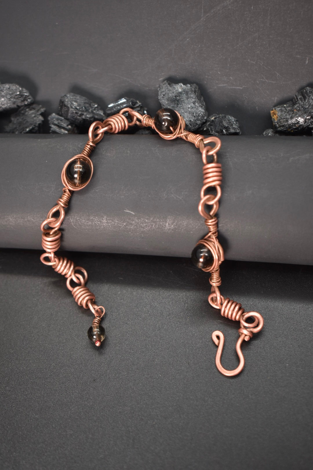 The Serpent’s Circuit Copper Bracelet
