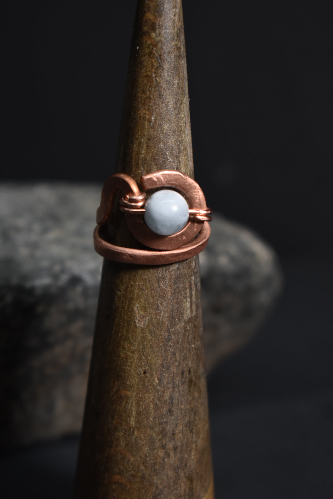 Ajna - Copper Adjustable Rings W/ Crystal Variants