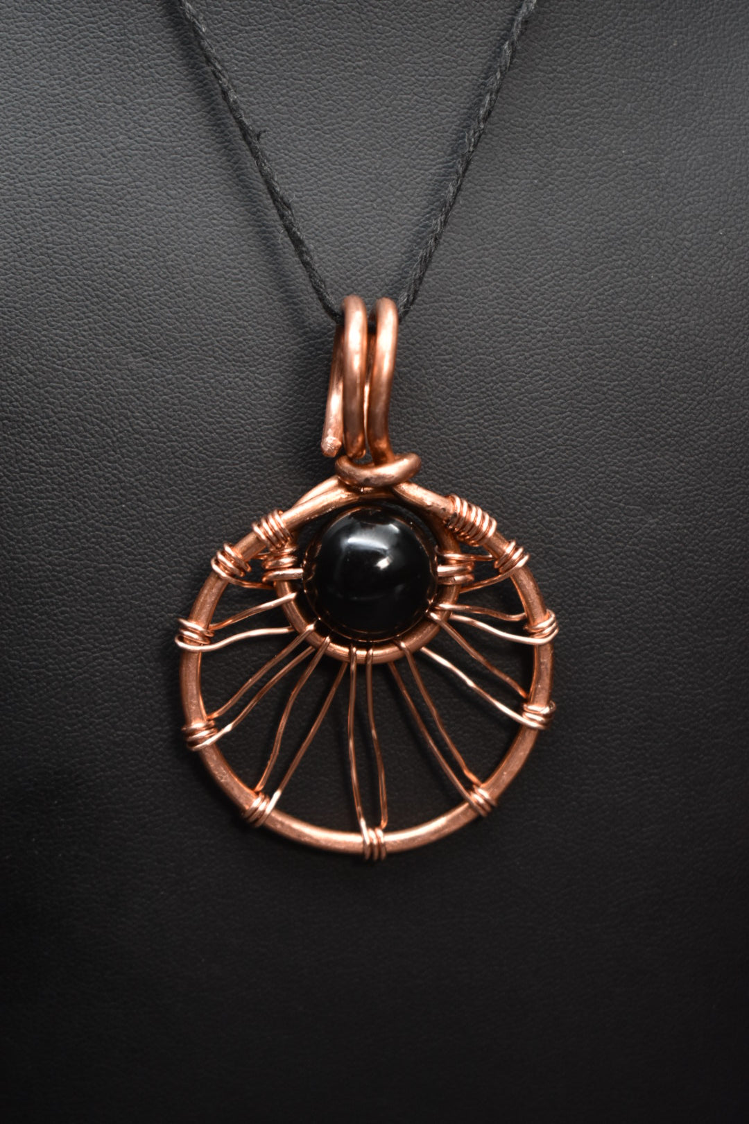 Obsidian — Solar Return Copper Pendant Necklace - KOSMIK COLLECTIONS
