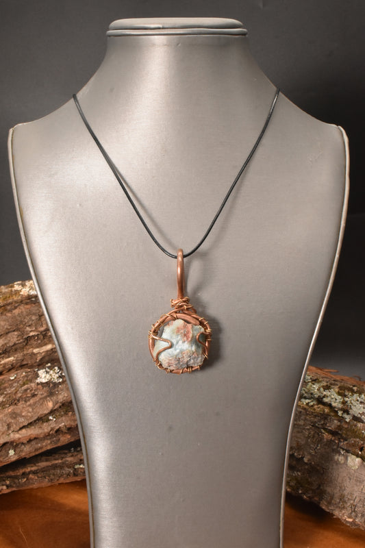 Twist & Tales — Larimar Copper & Brass Pendant