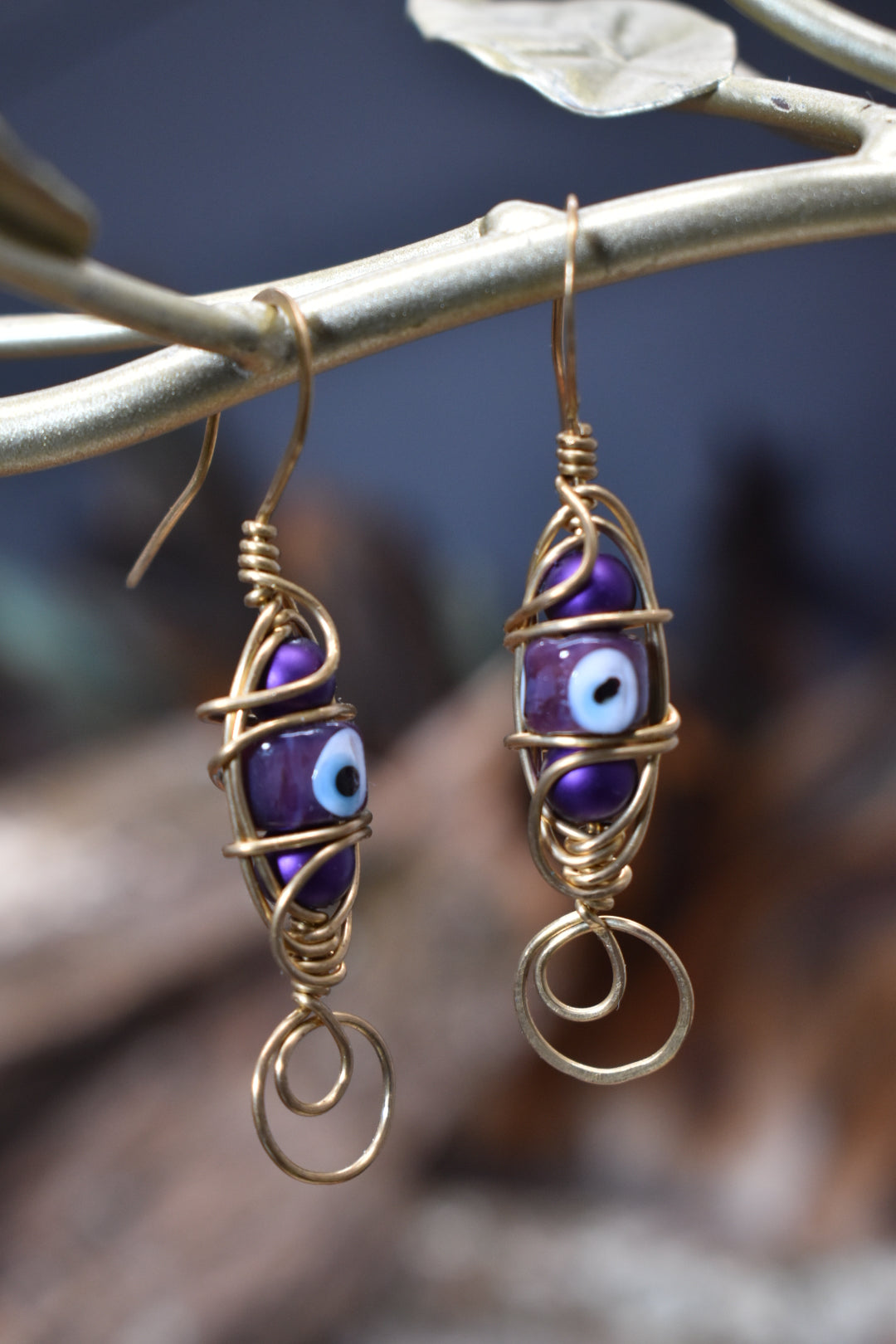 Eyes of Expansion — Brass Earrings