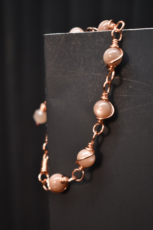 Sunstone- Orbit: Copper Bracelet
