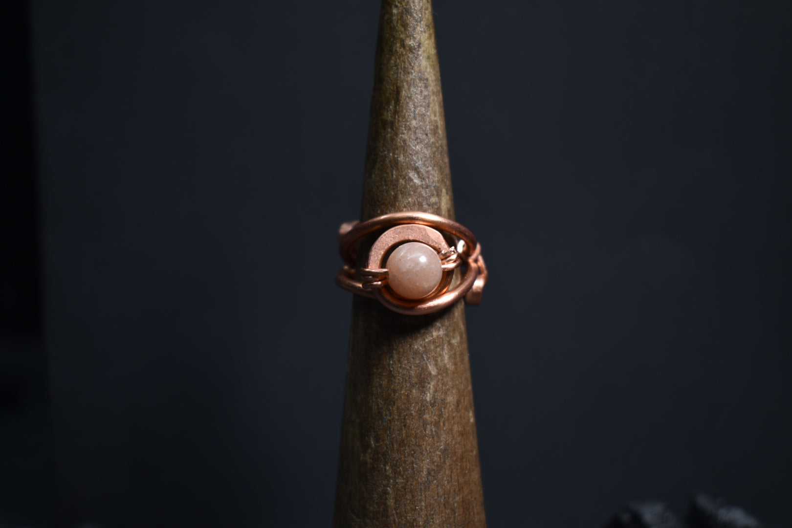 Sunstone- Solar Nazar Copper Ring - KOSMIK COLLECTIONS