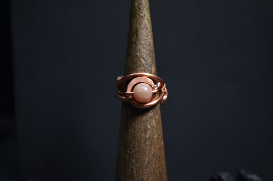 Sunstone- Solar Nazar Copper Ring - KOSMIK COLLECTIONS