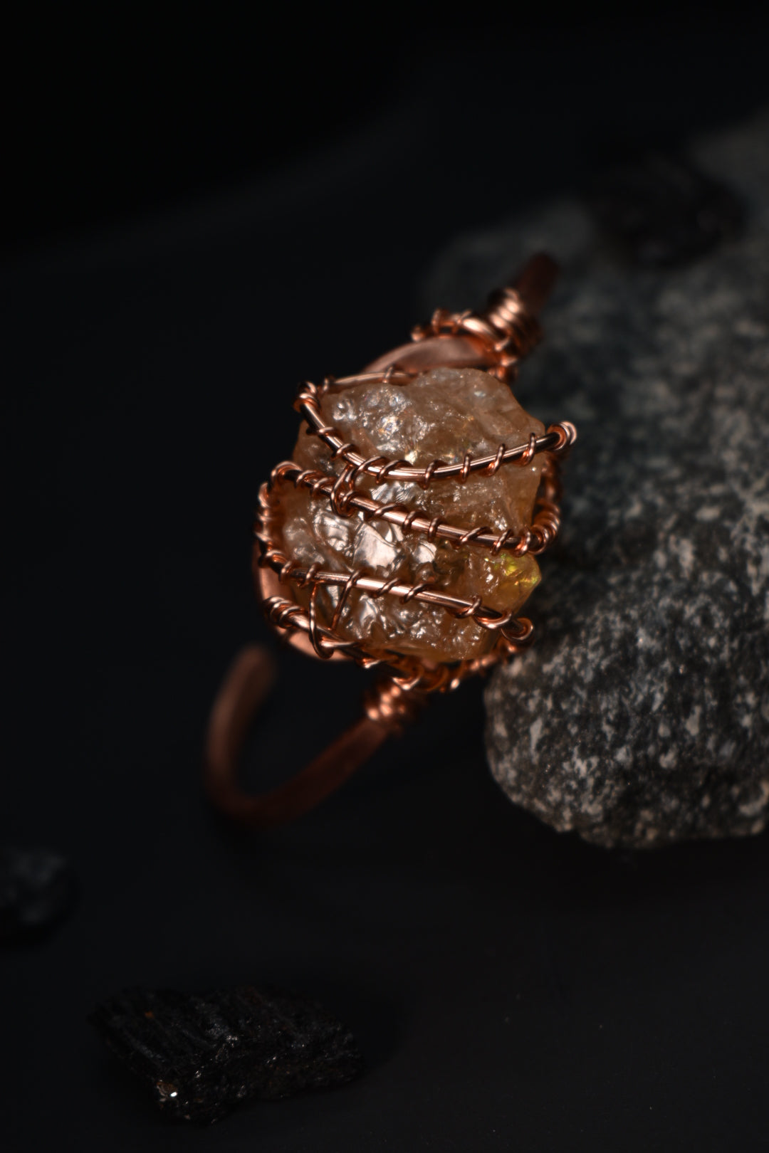 Citrine- The Orbit Current: Copper Bangle