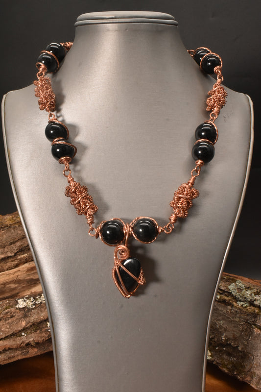 CEERS — Obsidian Copper Necklace