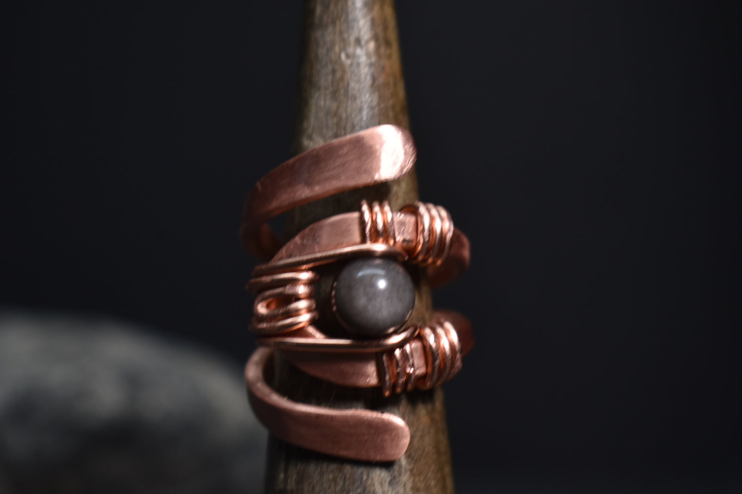 Solar Eye - Adjustable Copper Ring - KOSMIK COLLECTIONS
