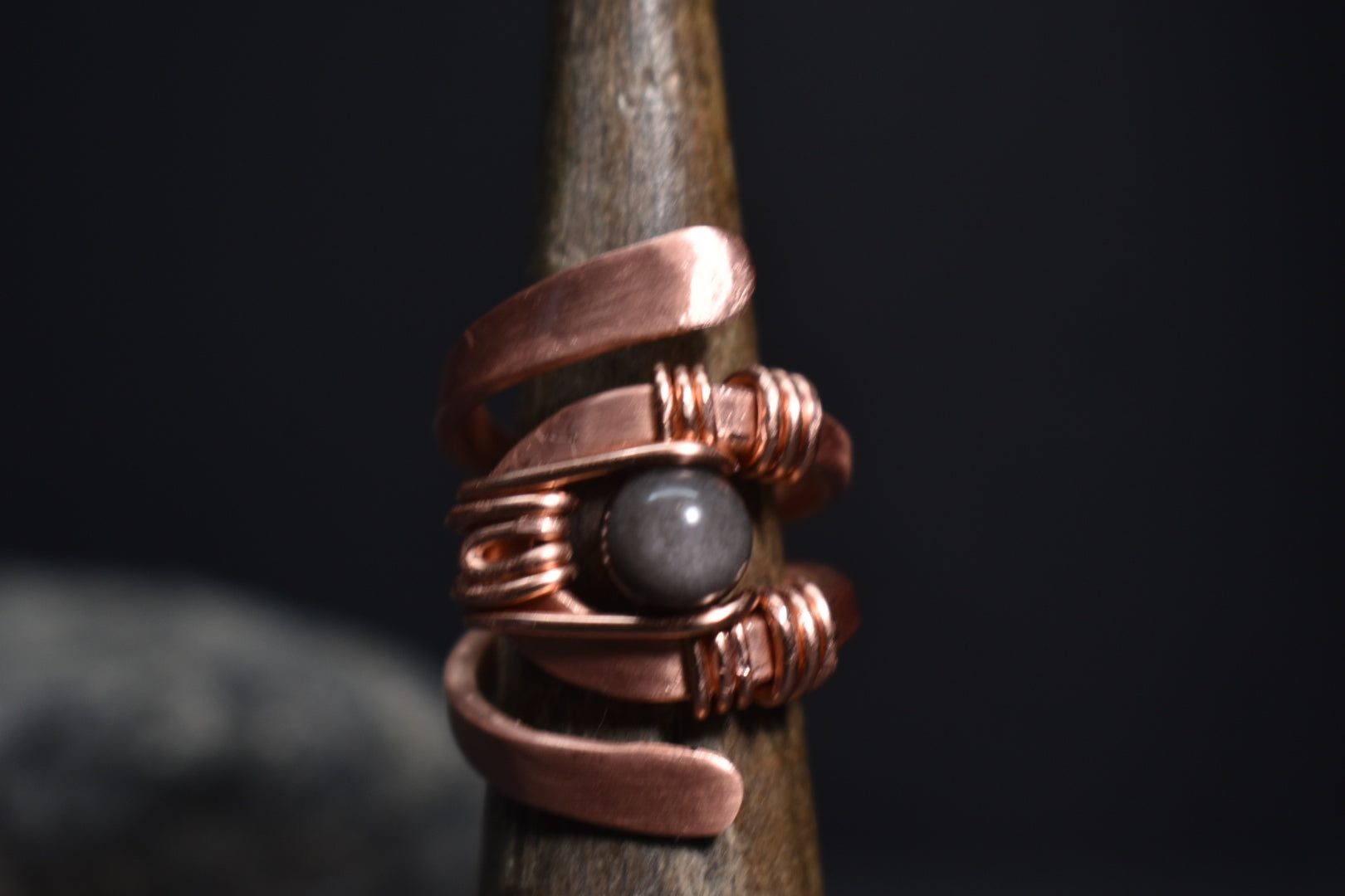 Solar Eye - Adjustable Copper Ring - KOSMIK COLLECTIONS