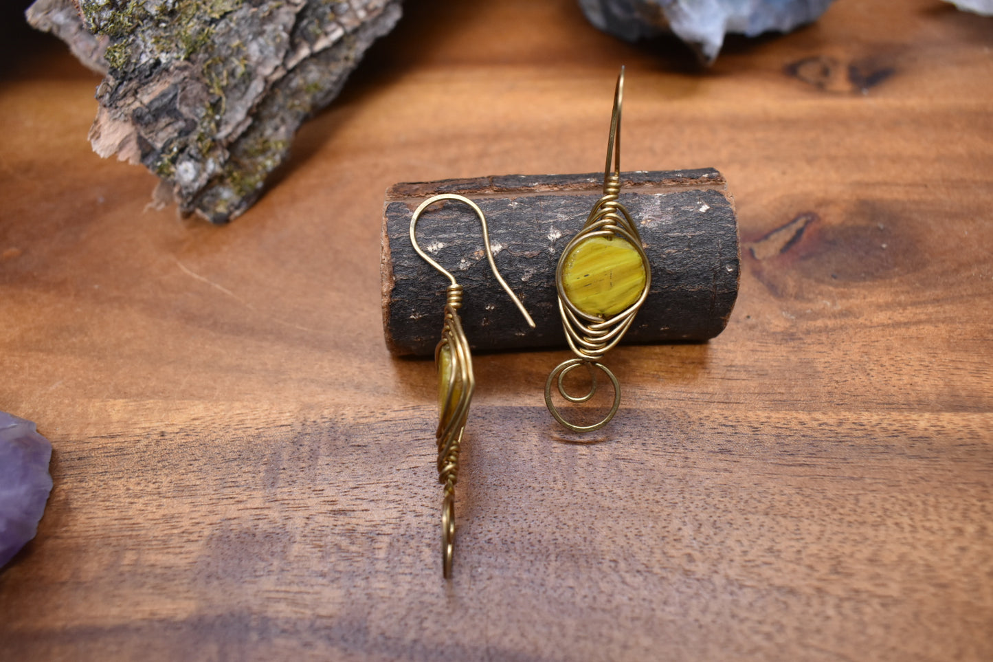 Solar Expansion — Brass Earrings