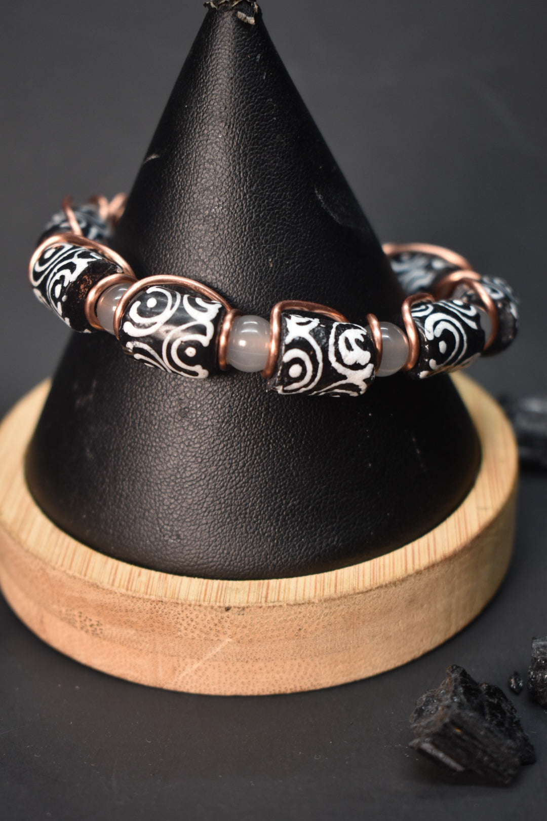 The Glyph of Continuum- Copper Clay Bracelet